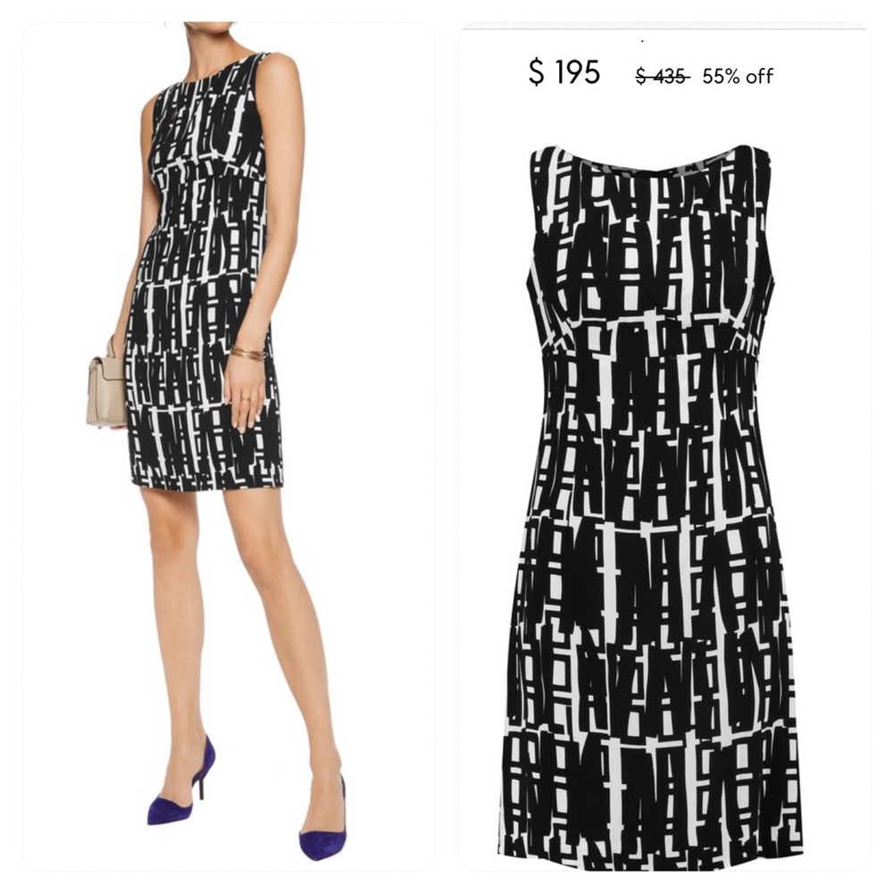 MILLY Printed crepe mini dress